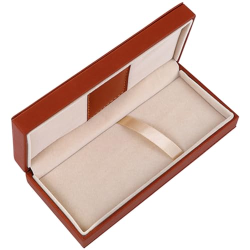 Gatuida PU Leder Stiftetui Multifunktionale Stiftbox Dekorative Schreibwaren Aufbewahrung Design für Braunes Business Accessoire von Gatuida