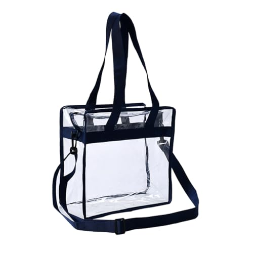Gatuida PVC Schultertasche Transparent Große Handtasche Damen Sommer Strandtasche Crossbody Bag Leicht Modisch Schwarz Vielseitig für Reisen Arbeit Freizeit von Gatuida