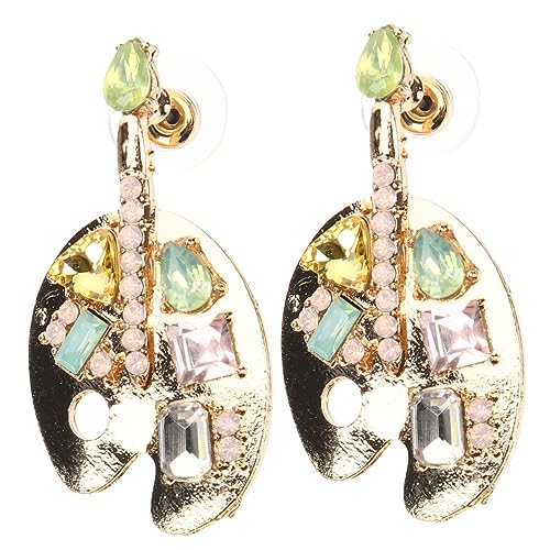 Gatuida Palette Ohrringe Damen mit Geometrischem Vintage Design Statement Ohrstecker mit Funkelnden Zirkonia Bunte Ästhetische Schmuckstücke Leicht und Hautfreundlich für Vielseitige von Gatuida