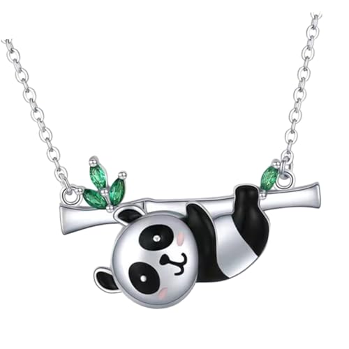 Gatuida Panda Anhänger Halskette Damen Leicht Metall Kette Skin Friendly Modeschmuck für Muttertag und Alltag von Gatuida