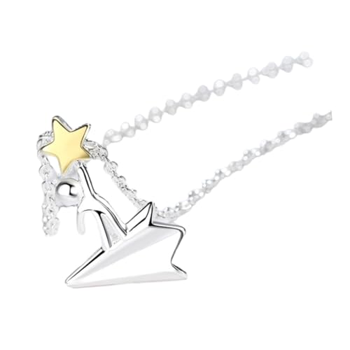 Gatuida Paper Plane Anhänger Halskette Damen Leichtes Schmuckstück Kette für Alltag und Besondere Anlässe Komfortabel und Stilvoll von Gatuida