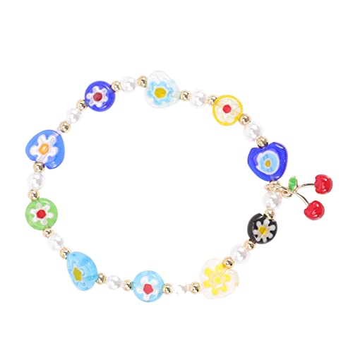 Gatuida Perlen Armband Cherry Charm mit Frucht Design Süßes Handgelenk Schmuckstück für Mädchen und Frauen Buntes Beaded Armband Minimalistischer Stil Vielseitig Kombinierbar von Gatuida