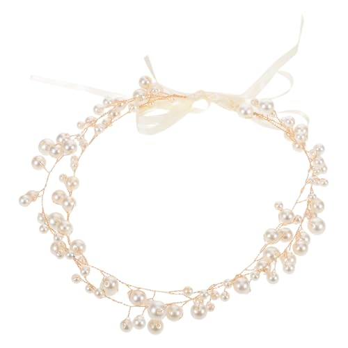 Gatuida Perlen Braut Perlen Haarschmuck Haarreif mit Doppellagiger Goldfarbener Kette Leichter Schmuck für Hochzeit Party und Alltagsmode Langlebig Glänzendes Accessoire für Damen Gatuida Perlen Braut Perlen Haarschmuck Haarreif mit Doppellagiger Goldfarbener Kette Leichter Schmuck für Hochzeit Party und Alltagsmode Langlebig Glänzendes Accessoire für Damen von Gatuida