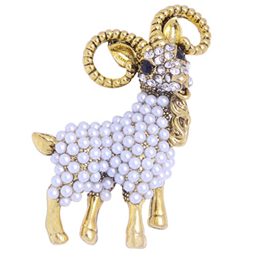 Gatuida Perlen Brosche für Damen Niedliche Schaf Anstecknadel Handgefertigter Tier Pin als Modisches Accessoire für Kleider Schals Taschen und für Besondere Anlässe von Gatuida