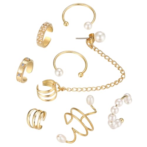Gatuida Perlen Ohrclips Damen Ohr Manschetten Nicht Piercing Ohrschmuck Elegant Chic Geschenkset für Party Hochzeit Alltag von Gatuida