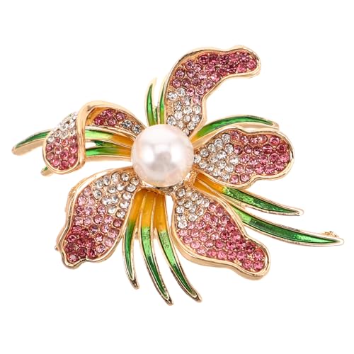 Gatuida Perlenbrosche mit Orchideen und Pfingstrosenmotiv Strassverziert Anstecknadel für Damen Vielseitig als Schalclip und Cardigan Brosche Hochwertiger Zinklegierungsschmuck Gatuida Perlenbrosche mit Orchideen und Pfingstrosenmotiv Strassverziert Anstecknadel für Damen Vielseitig als Schalclip und Cardigan Brosche Hochwertiger Zinklegierungsschmuck von Gatuida