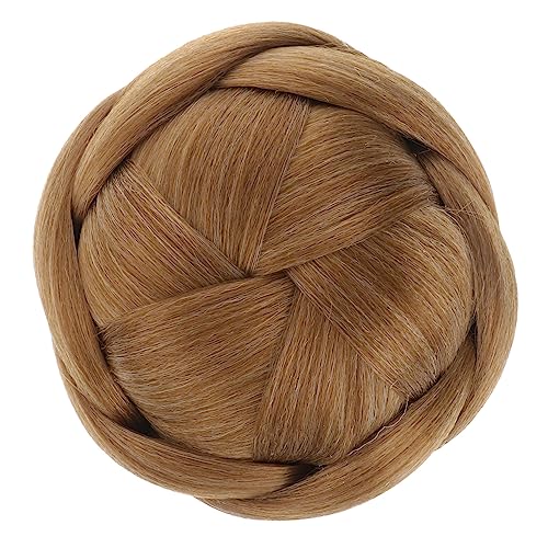 Gatuida Perückennadel Toupet Für Frauen Dutt Synthetischer Dunkler Chignon Haarverlängerungen Für Frauen Zopf Braune Haarteilform Gefälschter Topper Webart Lockig von Gatuida