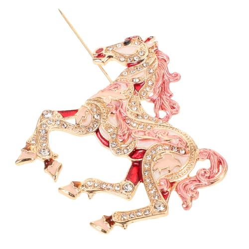 Gatuida Pferde Brosche mit Funkelnden Strasssteinen Robuster Leichter Tier Anstecker für Damen Vielseitiges Schmuck Accessoire für Kleidung Schals und Festliche Anlässe von Gatuida