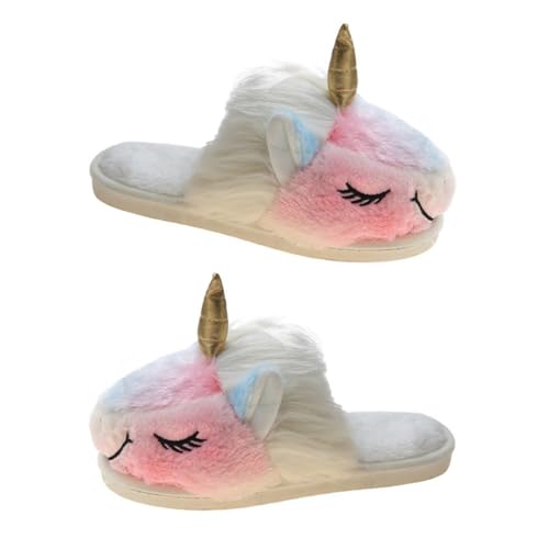 Gatuida Plüsch Hausschuhe Damen Winter Warm Bequem Rutschfest Kuschelige Einhorn Slippers Für Indoor und Outdoor Gebrauch Komfortable Home Slippers Gatuida Plüsch Hausschuhe Damen Winter Warm Bequem Rutschfest Kuschelige Einhorn Slippers Für Indoor und Outdoor Gebrauch Komfortable Home Slippers von Gatuida