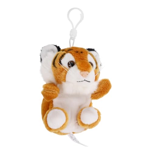 Gatuida Plüsch Tiger Geldbörse Mini Münztasche Weiches Kuscheltier Schlüsselanhänger Tragbar Vielseitig als Taschenanhänger für Party und Alltag von Gatuida