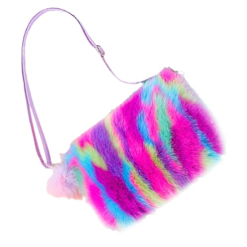 Gatuida Plüsch Umhängetasche für Mädchen Leichte Schultertasche Multifunktionale Cartoon Aufbewahrungstasche Süße Handtasche für Kinder für Freizeit und Reisen von Gatuida