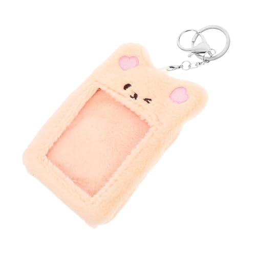 Gatuida Plüschkartenetui mit Clip Transparenter Kartenhalter für Studenten für Fotos und Kleine Gegenstände Wasserdichtes Material für Reisen und Alltag von Gatuida