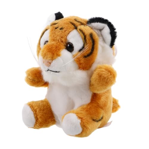 Gatuida Plüschtier Tiger Mini Geldbörse mit Schlüsselanhänger Realistisch Gestaltetes Kuscheltier Multifunktionaler Münzbeutel Niedliches Taschenanhänger Ornament für Rucksack und von Gatuida