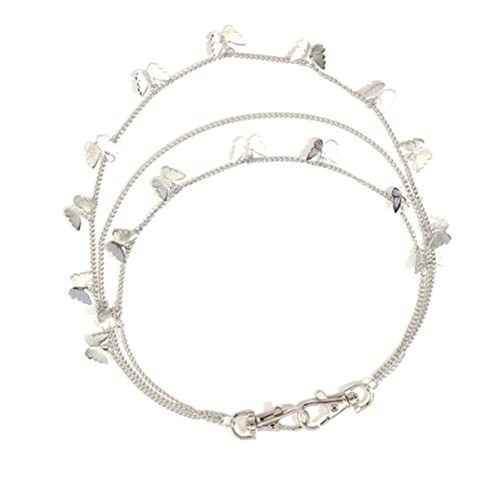 Gatuida Punk Hip Hop Taillenkette mit Mehrschicht Design für Frauen Modischer Gürtel Silber mit Schmetterlingsanhänger für Partys und Lässige Anlässe von Gatuida