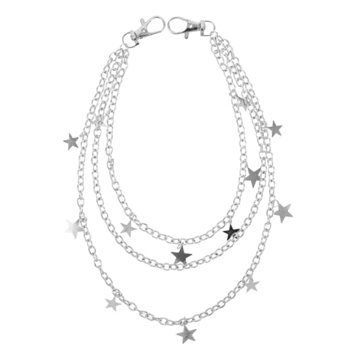 Gatuida Stern-punk-kette Aus Metall Für Damen Und Herren Jeans-hosenkettengürtel Mit Stern-anhänger Stylisches Accessoire Für Hip-hop-outfits Und Alltag von Gatuida
