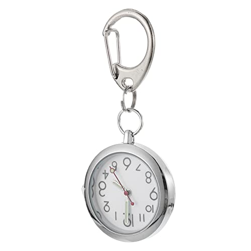 Gatuida Quarz-Taschenuhr mit Schlüsselschnalle, Clip, Krankenschwesteruhr, leuchtet im Dunkeln, Rucksack, Gürtel, Taschenuhr für Ärzte, Krankenschwestern, Outdoor-Aktivitäten von Gatuida