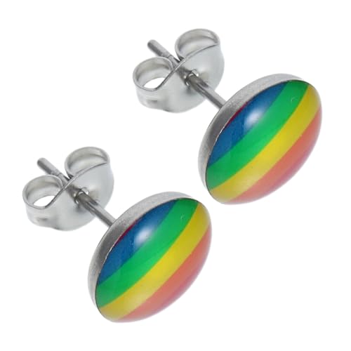 Gatuida Regenbogen Ohrstecker aus Farbige Lgbt Ohrringe für Männer und Frauen Langlebige Sichere Schmuck Geschenkidee für Pride und Alltag von Gatuida