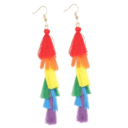 Gatuida Regenbogenfarbene Damen-quasten-tropfenohrringe Baumelnde Ohrringe Mit Regenbogen-farben Für Party Und Freizeit Gatuida Regenbogenfarbene Damen-quasten-tropfenohrringe Baumelnde Ohrringe Mit Regenbogen-farben Für Party Und Freizeit von Gatuida