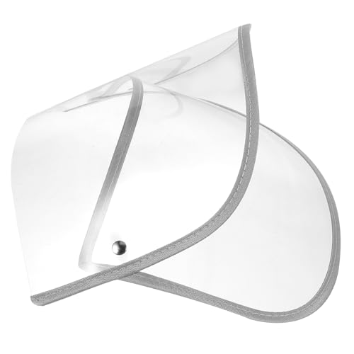 Gatuida Regenponcho Hutkrempe Transparente Regenhaube mit Gesichtsschutz Zubehör für Regenjacken für Damen Herren Schützt Nässe Sichtbehinderung von Gatuida