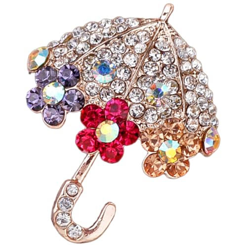 Gatuida Regenschirm Brosche Damen aus Hochwertiger Legierung Funkelnde Strass Steine Langlebige Anstecknadel für Kleidung Hut Schal und Mantel Modisches Accessoire für Frauen von Gatuida