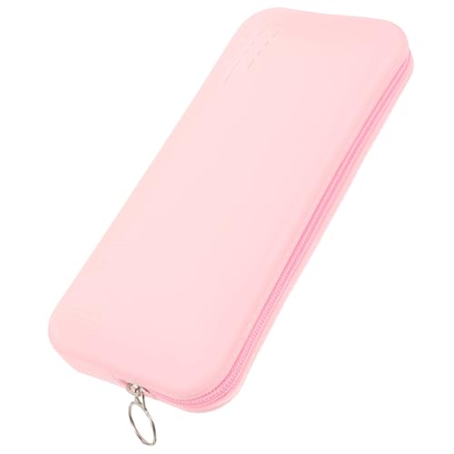 Gatuida Reise Kosmetiktasche aus Silikon Praktischer Makeup Organizer für Unterwegs Kompakt Leicht und Langlebig für Makeup und Kleine Utensilien mit Reißverschluss Zartem Rosa von Gatuida