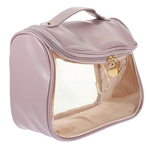 Gatuida Reise Kosmetiktasche für Damen Tragbarer Toilettenhalter mit Großem Stauraum Transparent Wasserabweisend für Make Up und Reiseaccessoires von Gatuida