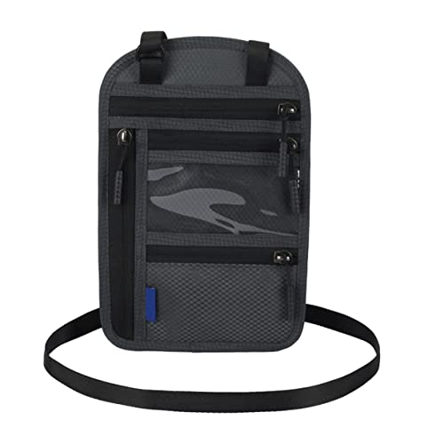 Gatuida Brustbeutel Reisebrieftasche Für Herren Damen Als Reisepasshülle Mit Kartenhalter Zum Aufhängen Am Hals Umhängetasche Für Unterwegs Mit Platz Für Pässe Visitenkarten Kreditkarten von Gatuida