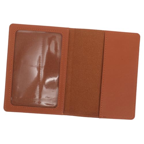 Gatuida Reisepasshülle aus Dickem PU mit Geprägtem Flugzeugdesign Wasserabweisend Braun Vielseitiger Karten und Führerscheinhalter Robustes Reiseetui für Herren und Damen von Gatuida