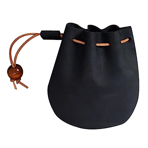 Gatuida Retro -Aufbewahrungstasche Schlüssel SAGT Rindsleder Münze Aufbewahrungstasche im Retro-Stil Mini-Geldbörsen -Taschenbeutelwechsel Kartenbeutel Portemonnaie Schwarz von Gatuida