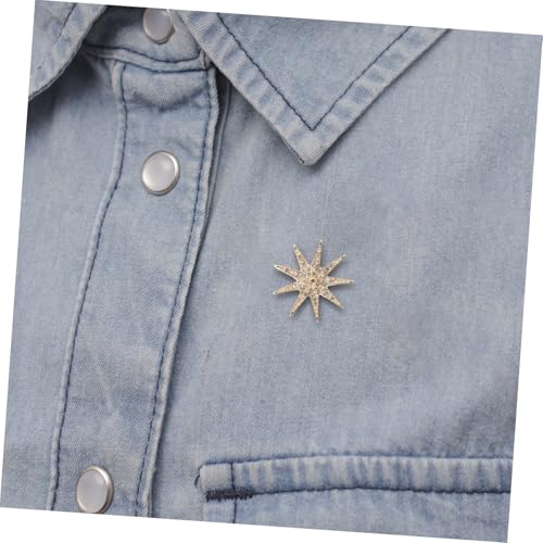 Gatuida Retro Brosche Sechszackiger Stern aus Langlebiger Legierung mit Funkelnden Strasssteinen Vielseitig für Kleidung Rucksäcke Hüte Handgefertigte Elegante Anstecknadel für Damen von Gatuida