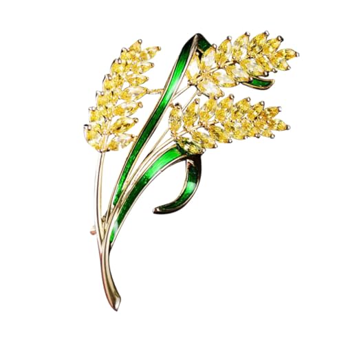 Gatuida Retro Brosche mit Zirkonia Goldfarbene Emaille Anstecknadel Modischer Kleidungsschmuck für Damen Vielseitig für Jacken Kleider Taschen Langlebig und Stilvoll von Gatuida