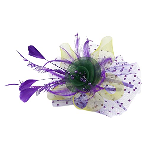 Gatuida Retro Fascinator Hut mit Federn Haarreifen Vielseitig für Teepartys Hochzeiten Leicht Tragbar Abnehmbaren Haarklammern Farbenfrohes Design von Gatuida