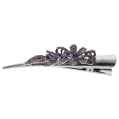 Gatuida Retro Großer Metallener Haarklammer mit Funkelnden Strasssteinen Modischer Alligator Clip für Sicherer Ziepen Haarschmuck Accessoire für Damen und Besondere Anlässe von Gatuida