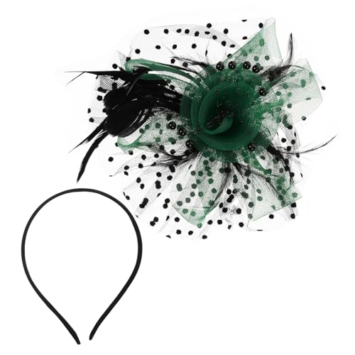 Gatuida Retro Haarschmuck Fascinator mit Abnehmbaren Clips Elastischem Stirnband für Hochzeiten Junggesellinnenabschiede Fotoshootings von Gatuida