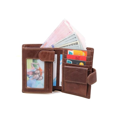 Gatuida Retro Herren Geldbörse mit Multi Kartenfächern Münzfach und RFID Schutz Schlankes Portemonnaie für Alltag und Besondere Anlässe Braun Vielseitig und Langlebig von Gatuida