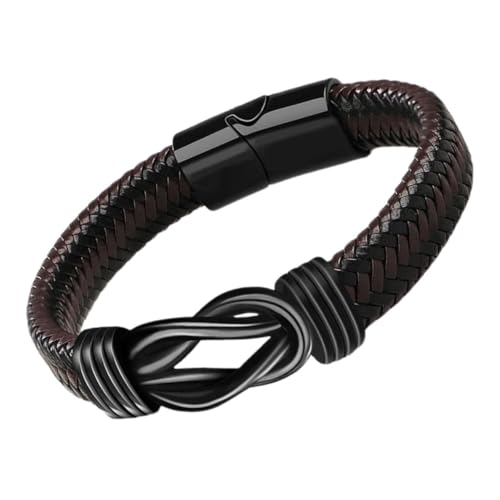 Gatuida Retro Herren Lederarmband Geflochtenes Armband mit Legierungs Design Hautfreundlich Strapazierfähig Stylisches Vintage Schmuckstück für Alltag Party Hip Hop und von Gatuida