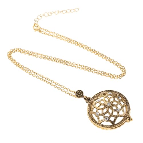 Gatuida Retro Lupe Halskette Damen Vintage Anhänger Schmucklupe Leselupe Dekorative Kleine Vergrößerungskette für Bücher Lesen und Alltag von Gatuida