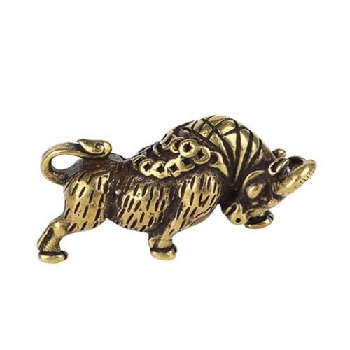 Gatuida Retro Messing Rind Schlüsselanhänger Anhänger Handgefertigt Stilvoll Einzigartige Kuh Form Für Herren Schlüsselbund Taschenanhänger von Gatuida