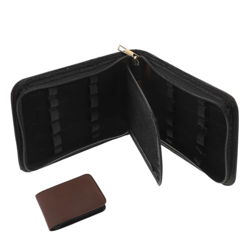 Gatuida PU Leder Stiftebox für Erwachsene 12 Farben Kratzfeste Stiftetui Kompakt Tragbar für Schule Büro von Gatuida