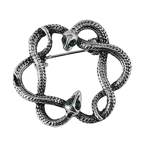 Gatuida Retro Schlangenbrosche für Damen Vielseitiger Cardigan Clip Schal Pin Silberfarbener Schmuck für Festivals Partys und Besondere Anlässe von Gatuida