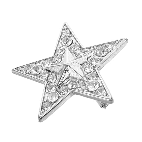 Gatuida Retro Sternbrosche aus Legierung mit Funkelnden Strasssteinen Handgefertigter Ansteckpin für Jacken Anzüge und Kleidung Modisches Accessoire für Damen und Herren von Gatuida