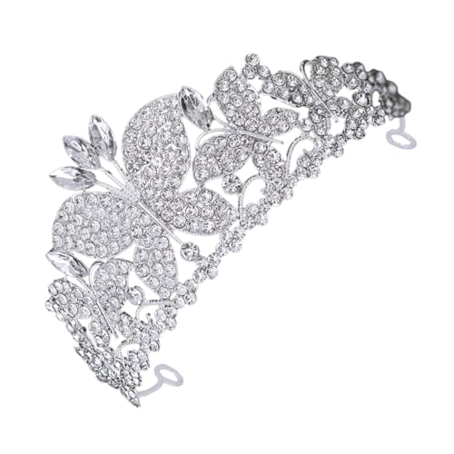 Gatuida Rhinestone Brautkrone Haarschmuck für Hochzeit Braut Mädchen Fest Abendkleid Zubehör Silber Glitzernd von Gatuida