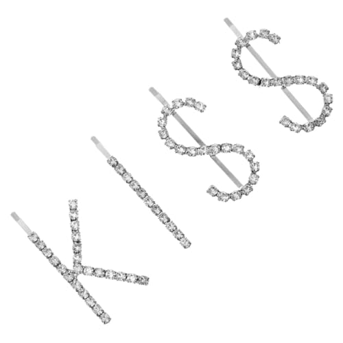 Gatuida Rhinestone Buchstaben Haarspangen für Glitzernde Haarschmuck Clips aus Langlebiger Legierung für Mädchen Geschenk zu Weihnachten Geburtstag von Gatuida