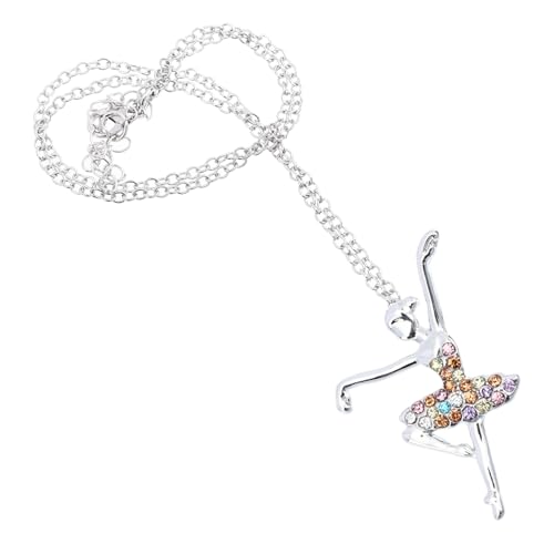 Gatuida Rhinestone Choker Halskette mit Tanzendem Mädchen Anhänger Farbenfrohe Eleganter Schmuck für Frauen Hautfreundlich und Langlebig Perfektes zum Valentinstag von Gatuida