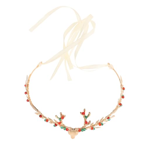 Gatuida Rhinestone Haarkrone mit Rentierdesign Eleganter Weihnachts Haarreif Funkelndes Stirnband für Damen und Mädchen Robustes Handgefertigter Kopfschmuck für Festliche Kostüme und von Gatuida