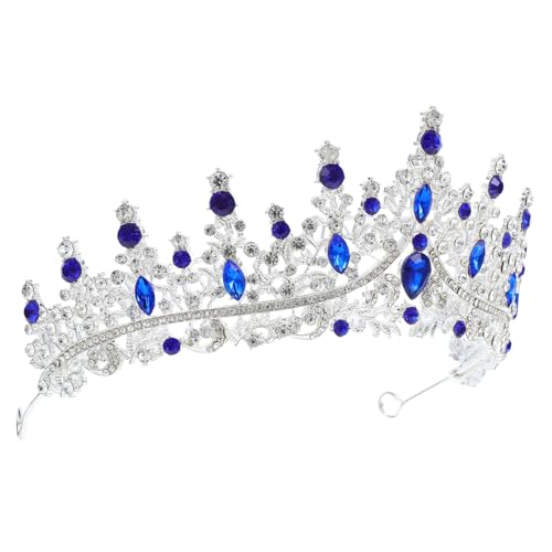 Gatuida Rhinestone Kristallkrone Haarschmuck Silber Barock Tiara für Damen Mädchen Hochzeit Geburtstag Party Prinzessin Accessoire Brautschmuck von Gatuida