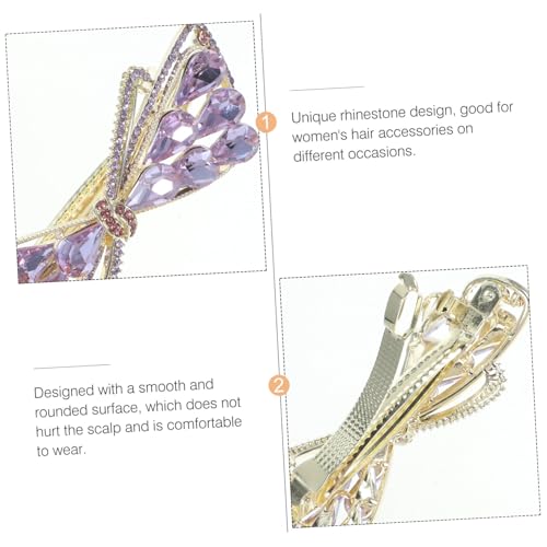 Gatuida Robuste Haarklammer mit Strasssteinen Haarklammer für Frauen und Mädchen Dekorativer Haarschmuck für Alltag und Party Langlebiger Frühlingsclip von Gatuida