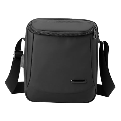 Gatuida Robuste Nylon Umhängetasche Herren Business Messenger Bag Leicht Tragbar mit Großem Innenraum für Smartphone Schlüssel Geldbörse Alltag und Beruf Schwarz von Gatuida