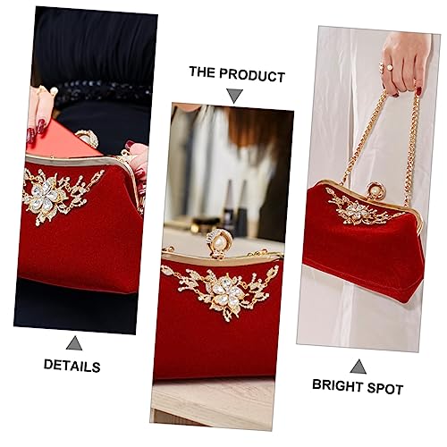 Gatuida Strass Damen Abendtasche Clutch Partybankett Hochzeit Schultertasche Mit Handy Platz Geldbörse Schlüssel Taschenspiegel Platz von Gatuida