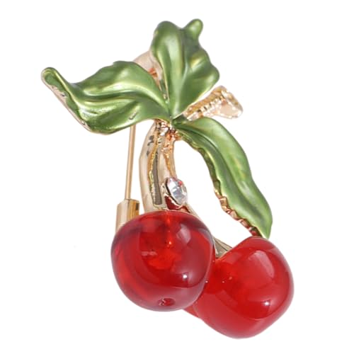 Gatuida Rote Obst brosche aus Robustem Legierungs Strasssteinen und Emaille Niedliche Obst anstecknadel für Damen Modisches Accessoire für Alltag Urlaub und Rucksack dekoration von Gatuida